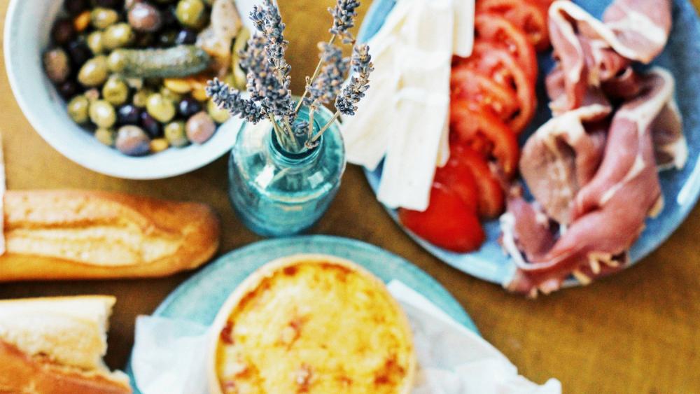 French food on a table