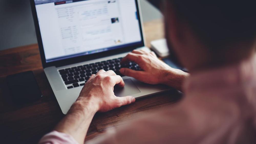 Person using a computer